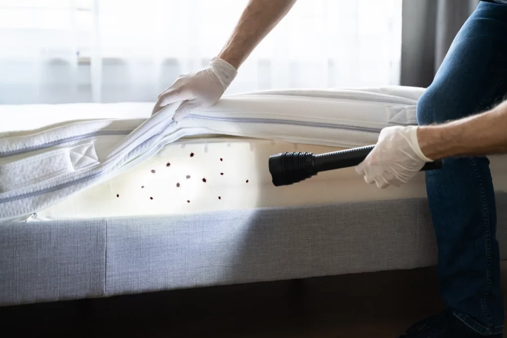 identifying bed bugs on bed