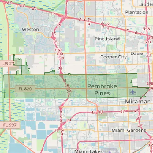 Broward County Service Area Coverage Map